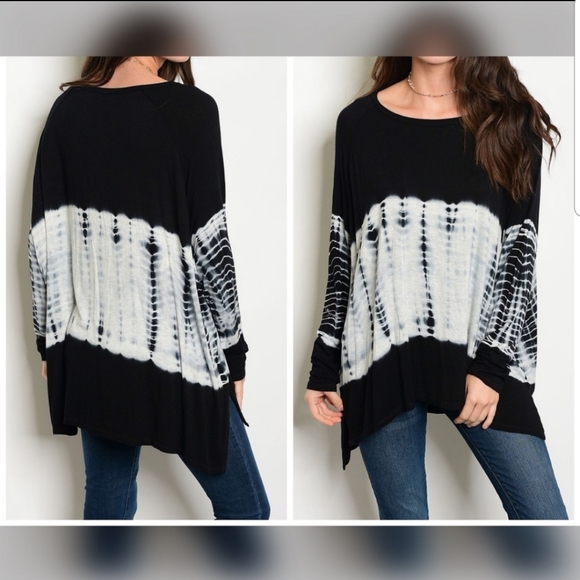 Crescent Tops - Boutique Tie Dye Soft Knit Top